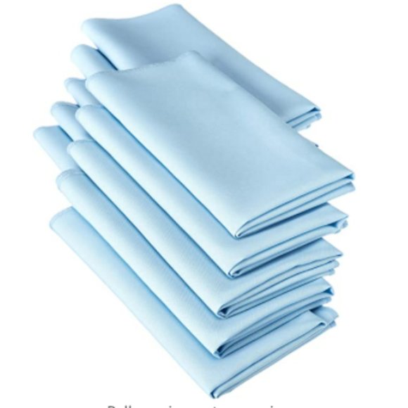 100 Light Blue Polyester Napkins